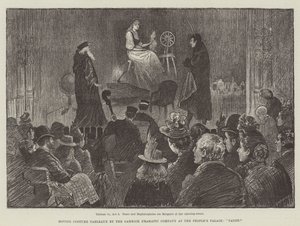 Tableaux de disfraces en movimiento por la Compañía Dramática Garrick en el People